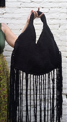 Bolsa crochet franjas boho chic