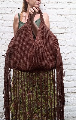 Bolsa crochet franjas boho chic