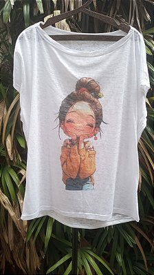 T-Shirts camiseta feminina mística yoga gato kombi filtro dos sonhos devore hippie.