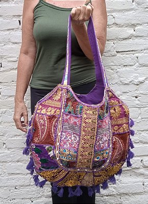 Bolsa boho indiana bordada