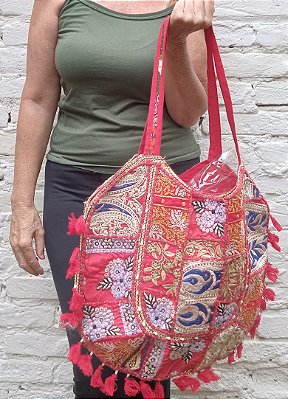 Bolsa boho indiana bordada