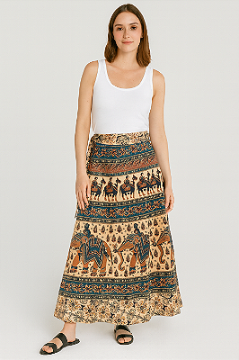 Saia envelope algodão indiana