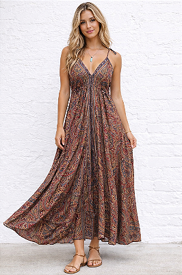 Vestido indiano lenço longo