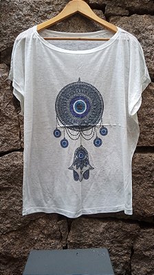 T-Shirts camiseta feminina mística yoga gato kombi filtro dos sonhos devore hippie