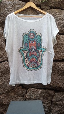 T-Shirts camiseta feminina mística yoga gato kombi filtro dos sonhos devore hippie.