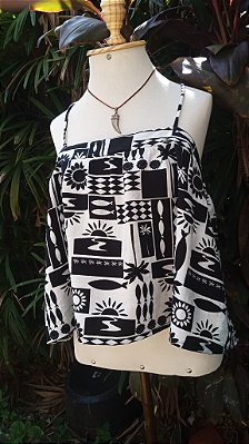 Regata bata estampada tropical