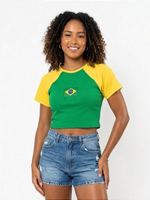 Cropped canelado copa do mundo