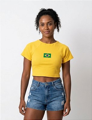 Cropped canelado copa do mundo