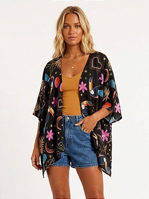 Quimono kaftan tropícal