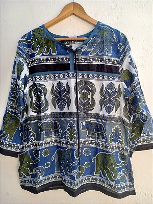 Bata maia hippie algodão