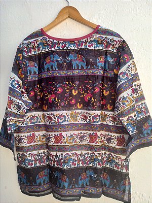 Bata maia hippie algodão