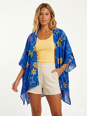 Quimono kaftan tropícal