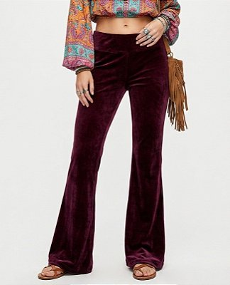 Calça veludo alemão semi flare