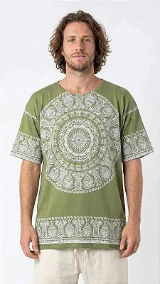 Camiseta indiana unissex hippie GG