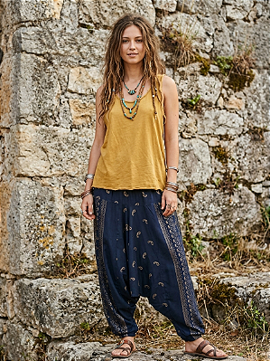 Calça sarouel indiana unissex