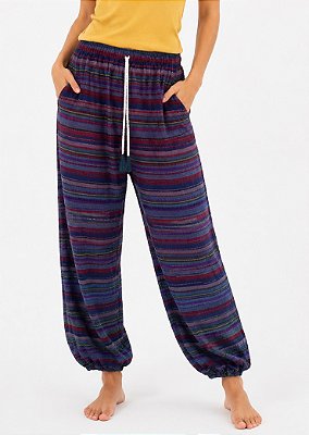 Calça bomber listrada algodão indiana unissex