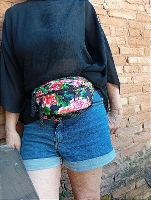 Pochete estampa tropical unissex