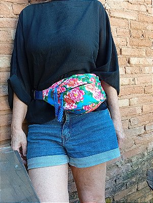 Pochete estampa tropical unissex