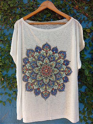 T-Shirts camiseta feminina mística yoga gato kombi filtro dos sonhos devore hippie.