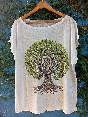 T-Shirts camiseta feminina mística yoga gato kombi filtro dos sonhos devore hippie.