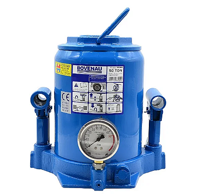 Macaco Hidráulico MT 50 Toneladas Com Manômetro - 50200MRP - BOVENAU