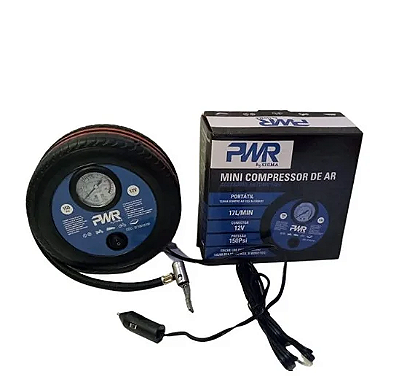 Mini Compressor de Ar Portátil 12V 150PSI 17 LMIN - 0710010100 - SIGMA