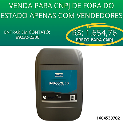 Adtivo liquido Arrefecimento Parcool EG 20L - 1604530702 - Atlas Copco