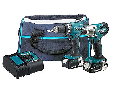 Parafusadeira\Furadeira De Impacto 1/2'' 18V 2 Baterias C/ Carregador C/ Bolsa - DLX2336SYX - Makita