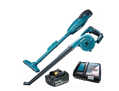 Kit Soprador e Aspirador de Pó c/ 1 Bateria 18V e Carregador Bivolt - KITDCL180+DUB - Makita