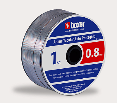 Arame de Solda (Tubular) MIG 0.8mm 1Kg Autoprotegido (ROLO) - 1570003 - Boxer