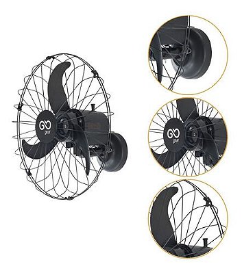 VENTILADOR DE PAREDE IND 60CM VEL 127/220V PRETO VPL