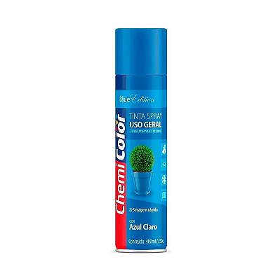Tinta Spray Uso Geral 400ml Azul Claro - 0680090 - CHEMICOLOR