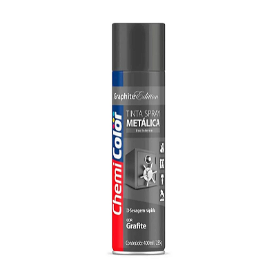 Tinta Spray Uso Geral 400ml Grafite - 0680093 -  CHEMICOLOR