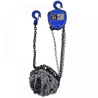 TALHA MANUAL DE CORRENTE3 TON X 5M CORRENTE, DIAM 8MM