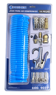 MANGUEIRA ESPIRAL PU 8 (KIT C/ 14PCS) 8 METROS - BREMEN