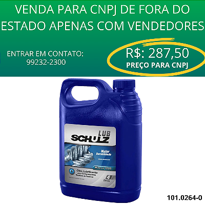 OLEO LUB MINERAL SCHULZ  (4 LTS) - 1.000H - PARAFUSO