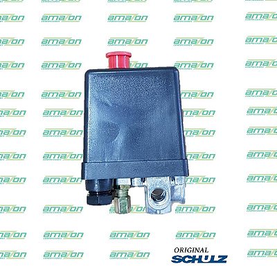 SCHULZ - PRESSOSTATO 100 A 140LBS 4 VIAS C/ BOTAO SUPERIOR - OD70 - JOITEC