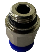 CONEXAO RETA ROSCA MACHO G1/4 P/ 10MM (PRETO) - PPC-10-G02 - BERLINER