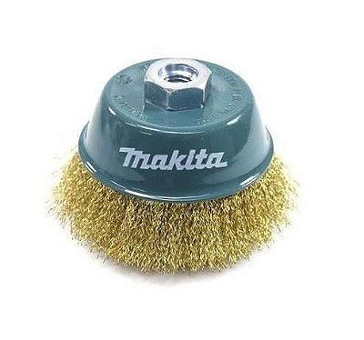 ESCOVA ACO COPO 60MM ROSCA M14X2 FIO ONDULADO LATAO - D-55348 - MAKITA