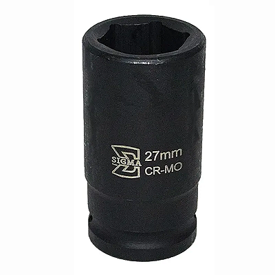 SOQUETE IMPACTO LONGO 3/4POL. 27MM (PRETO) - SIGMA