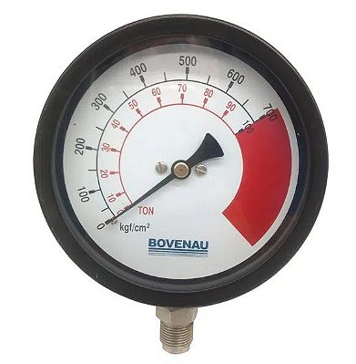 MANOMETRO 1/2 - 100 TON - VERTICAL - S/ GLICERINA (BOVENAU)
