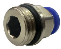 CONEXAO RETA ROSCA MACHO G1/2 P/ 12MM (PRETO) - BERLINER