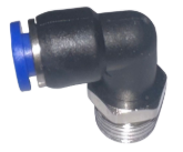 COTOVELO MACHO ROSCA 1/4 P/ 6MM (PRETO) - BERLINER