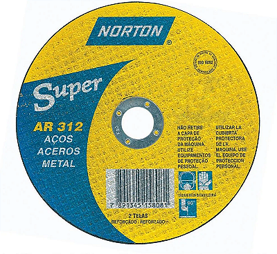 DISCO DE CORTE INOX 4 1/2 1/8X7/8 SUPER AR312 - NORTON