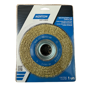 ESCOVA ACO REDONDA 152,4MM ENC. 1.1/4 FIO ONDULADO - NORTON