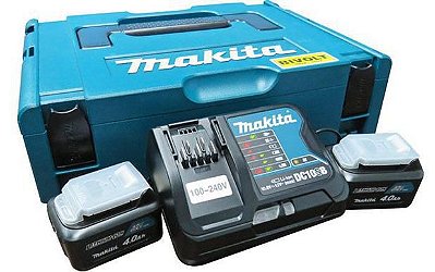 MAKITA - CARREGADOR DE BATERIA 12V DC10SB C/ 2BAT 4AH (CXT)