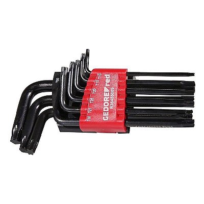 JOGO DE CHAVE TORX L T10-T50 C/9PCS R36405009 - GEDORE RED
