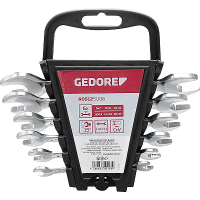 JOGO DE CHAVE FIXA 6-17MM C/6PCS R05125006 - GEDORE RED
