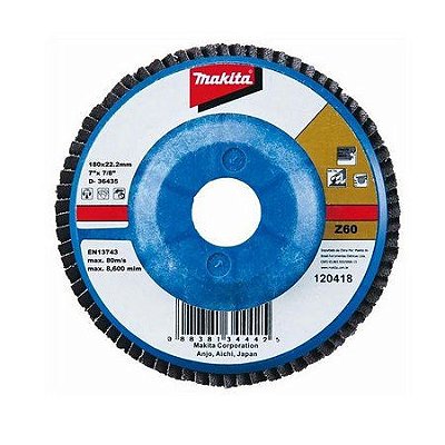DISCO FLAP LIXA LAM. 7X7/8 POL. GR60 (ALUM) - MAKITA