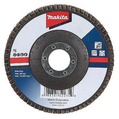 DISCO FLAP LIXA LAM. 7X7/8 POL. GR40 (ALUM) - MAKITA